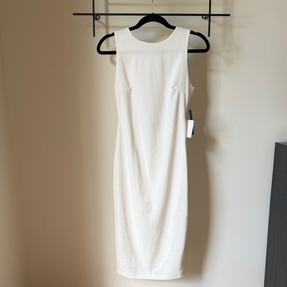 Lulu's Classic White Midi Dress